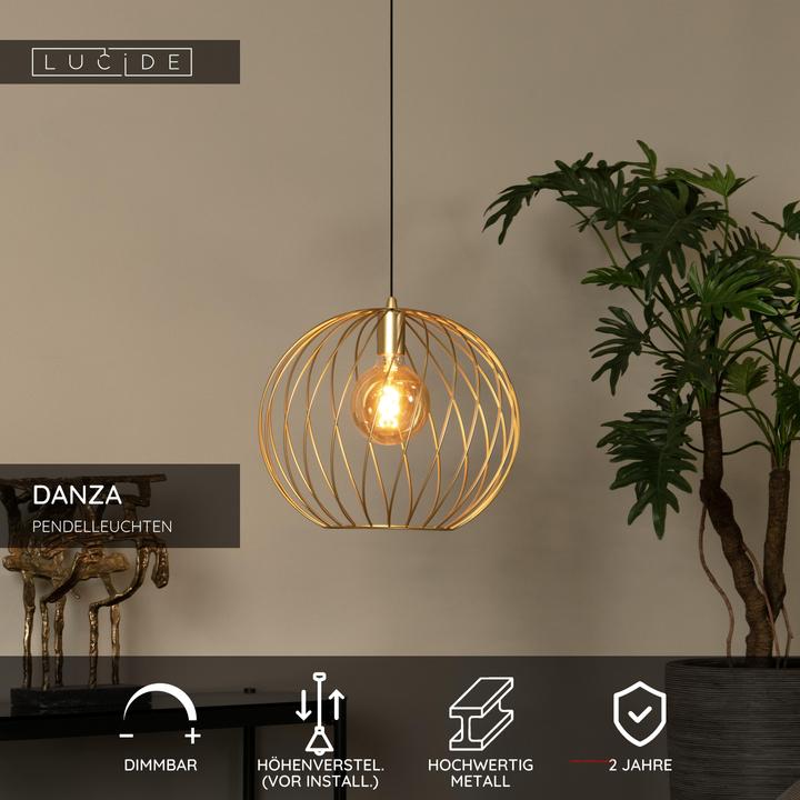 Image du produit Lucide DANZA - Suspensions - Ø 40 cm - 1xE27 - or mat / laiton 21428/40/02 (E27)