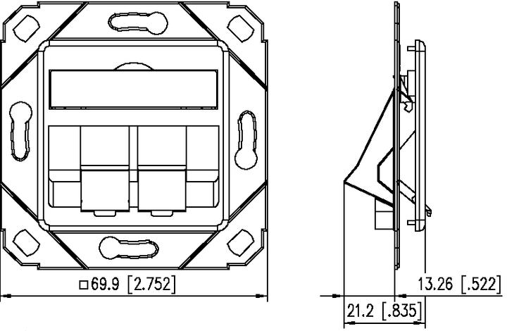 Productafbeelding Metz Connect Module aansluitdoos UPk 2 poort