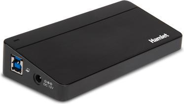 Actual product image Hamlet XHUB70036 USB 3.2 Gen 1 (3.1 Gen 1) Type-B interface hub 5000 Mbit/s Black (USB-A, 7 ports)