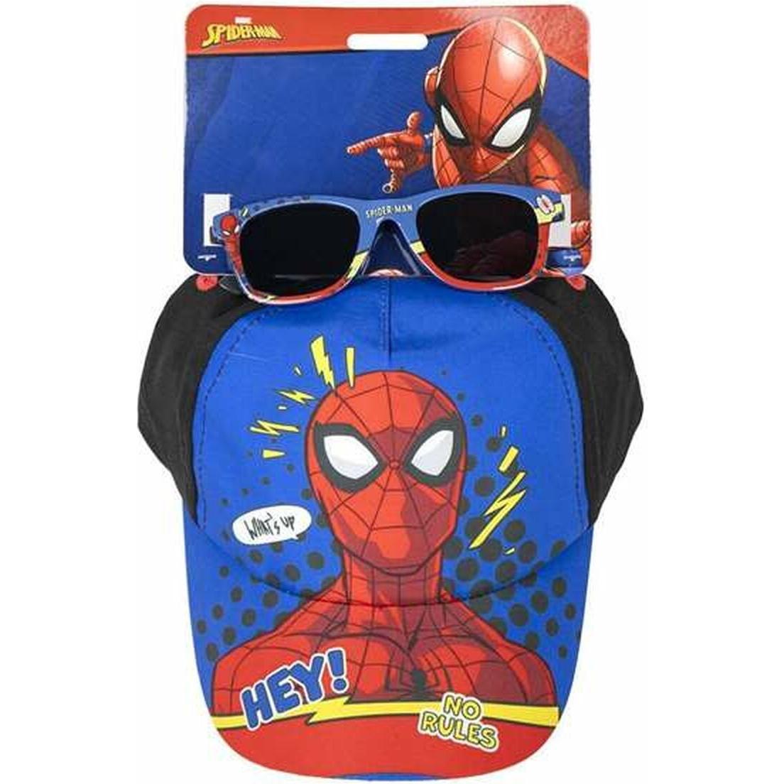 Spiderman, Zonnebril, Kinderpet Spider-Man blauw (53 cm)