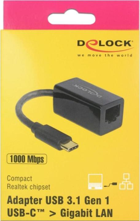 Produktbild Delock USB3.1 Typ-C zu LAN Adapter (USB 3.1, RJ45 (1x))