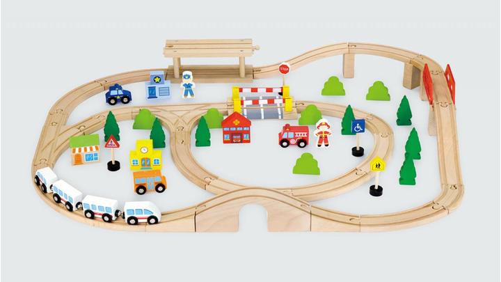 Produktbild Viga Toys Holzeisenbahn-Set