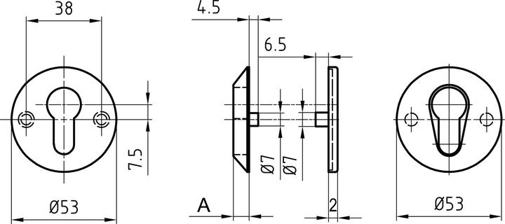 Produktbild Glutz Zylinderschutzrosetten (Türgarnitur)