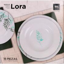 Actual product image La Mer round dinnerware 18 pieces lora md (18 Piece)