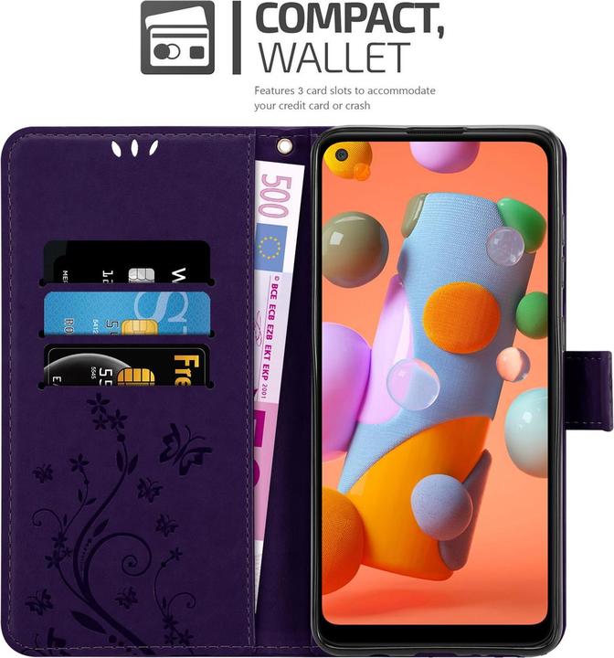 Actual product image Cadorabo Flower Book Cover (Samsung Galaxy A11, Samsung Galaxy M11)