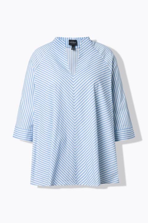 Actual product image Ulla Popken Diagonal Striped Blouse (60)