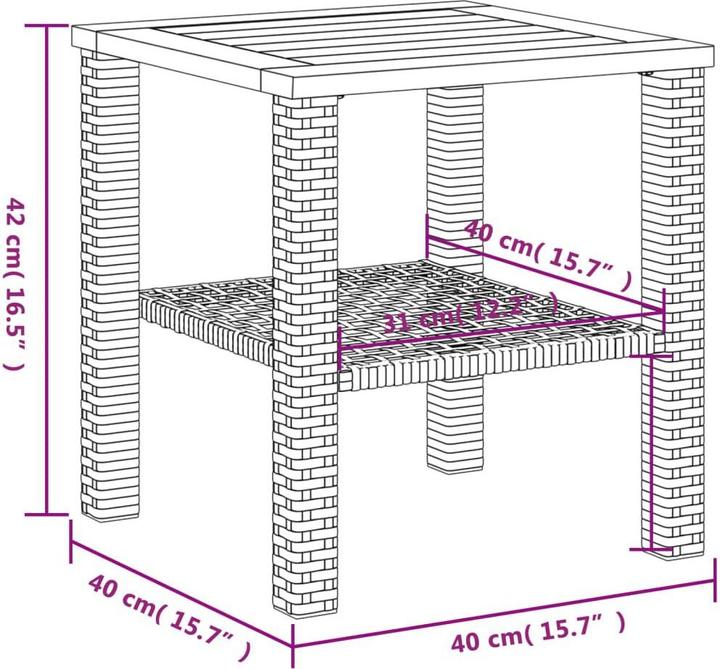 Actual product image VidaXL Garden table (40 cm)