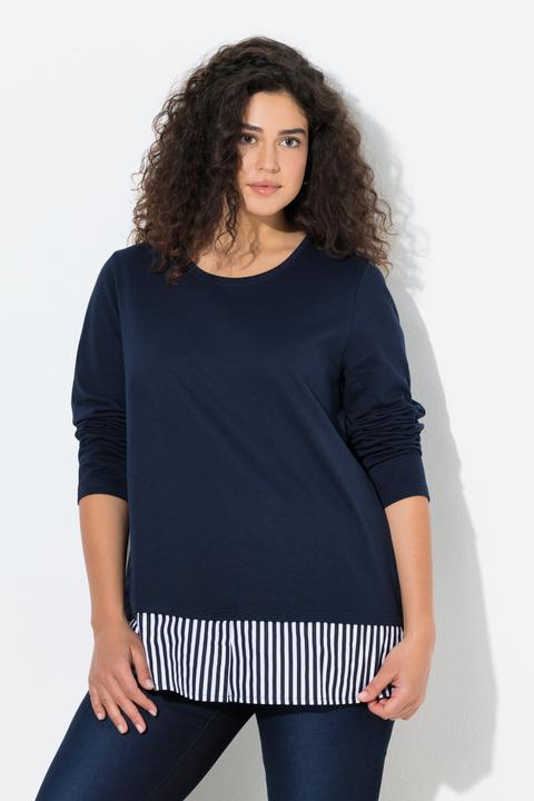 Produktbild Ulla Popken Sweater, Blusensaum, Rundhals, Langarm (68)