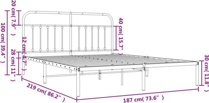 Image du produit vidaXL Bettgestell (183 x 213 cm)