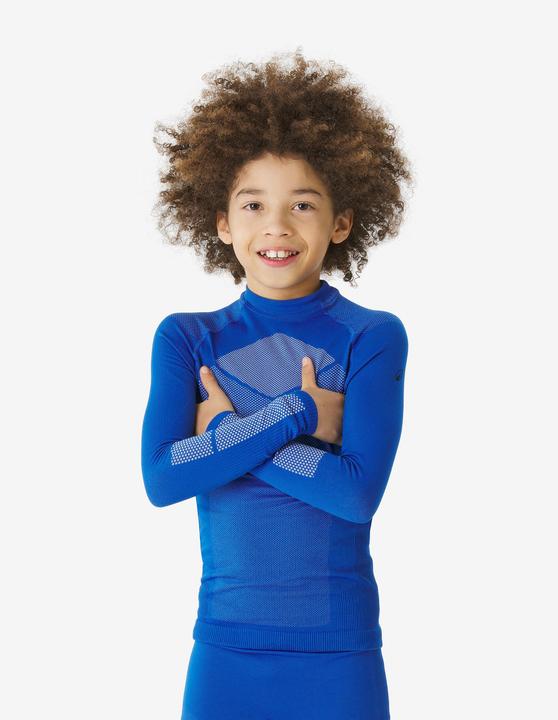 Produktbild Quechua Skiunterwäsche Funktionsshirt Kinder 5 – 15 Jahre warm nahtlos - BL900 blau (140)