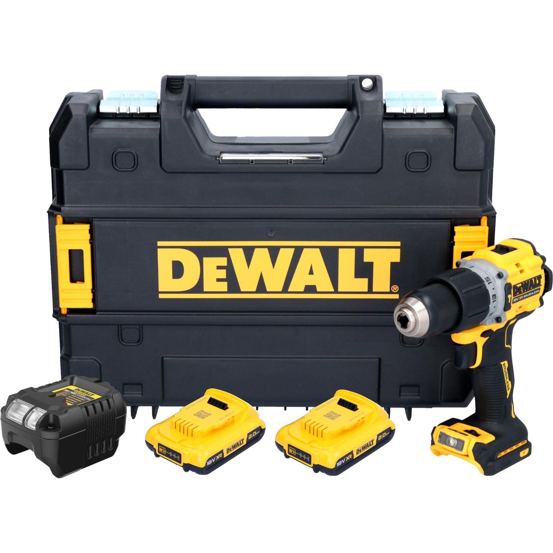Thumbnail - DeWalt, Bohrmaschine + Akkuschrauber, DCD 805 D2T Akku Schlagbohrschrauber 18 V 90 Nm Brushless + 2x Akku 2,0 Ah + Ladeg...