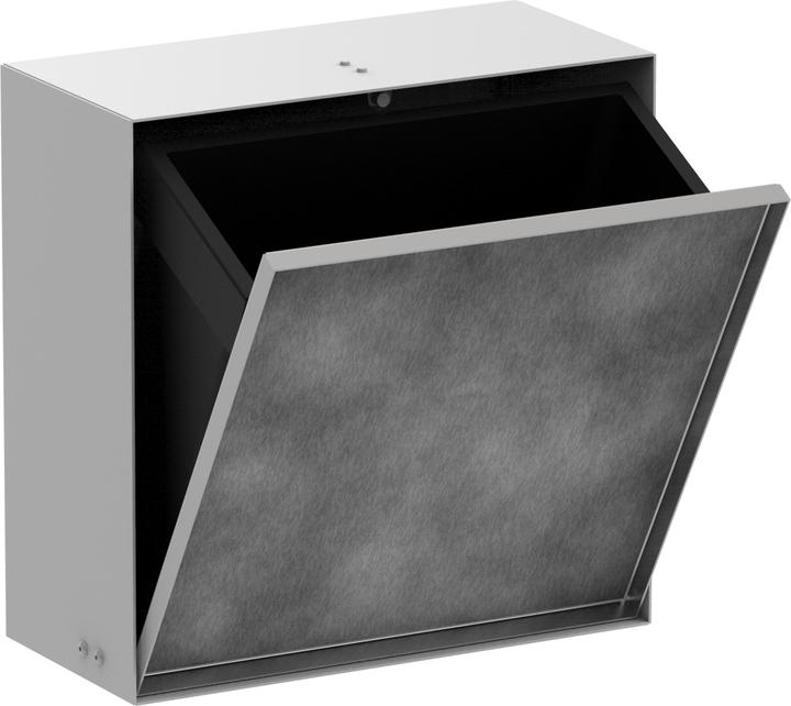 Actual product image hansgrohe XtraStoris Rock waste garbage can, built-in, tileable door, 390x140x390mm, 6 liter capacit (6 l)