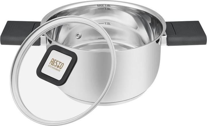 Image du produit Resto CASSEROLE D16CM 1.8L/92201 (Casserole à manche, Acier inoxydable, 16 x 9 cm)