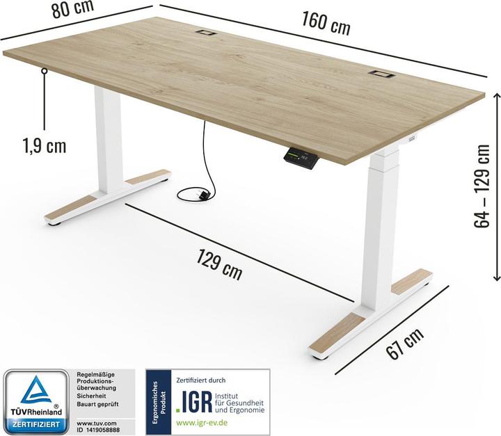 Immagine prodotto Yaasa Desk Expert (160 x 80 cm)