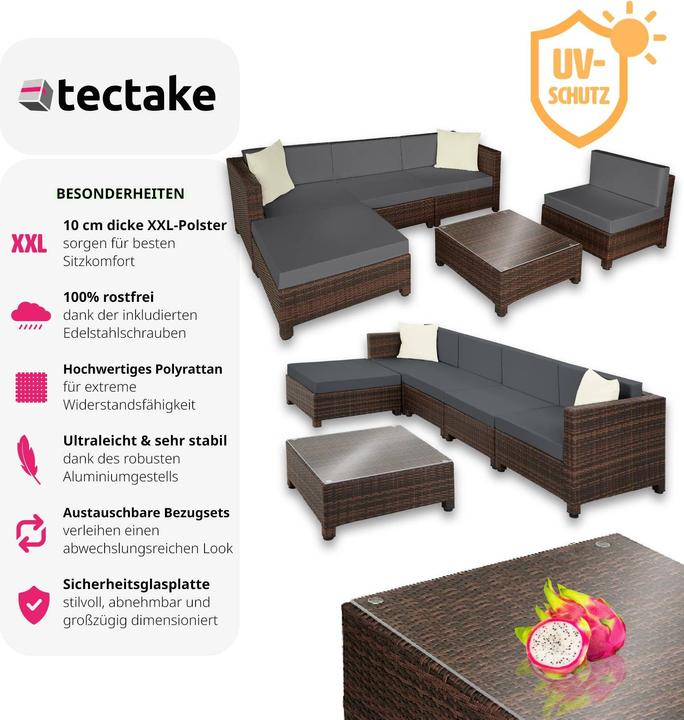 Actual product image tectake Rattan lounge