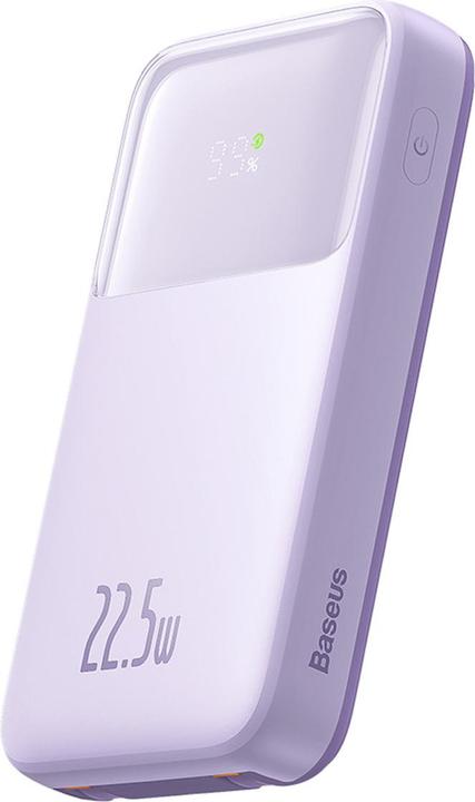 Produktbild Baseus Powerbank Comet with USB to USB-C cable, 10000mAh, 22.5W (purple) (10000 mAh, 22.50 W, 38.50 Wh)