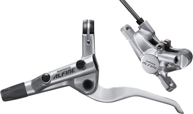 Produktbild Shimano Scheibenbremsen-Set ALFINE BR-S7 mit BL-S7000 vorne silber (Vorne + Hinten, Bremsset, 2)