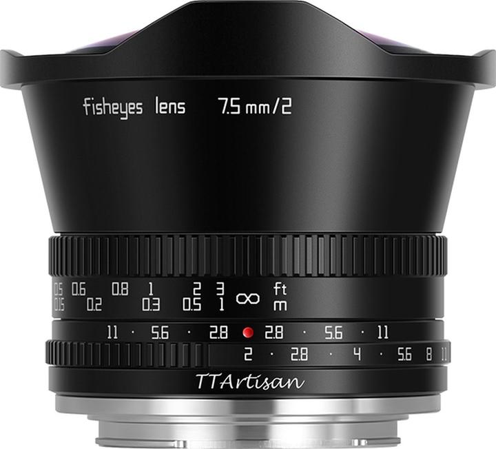 Actual product image TTArtisan 7.5 mm, f/2.0 (Fujifilm X, APS-C / DX, full size)