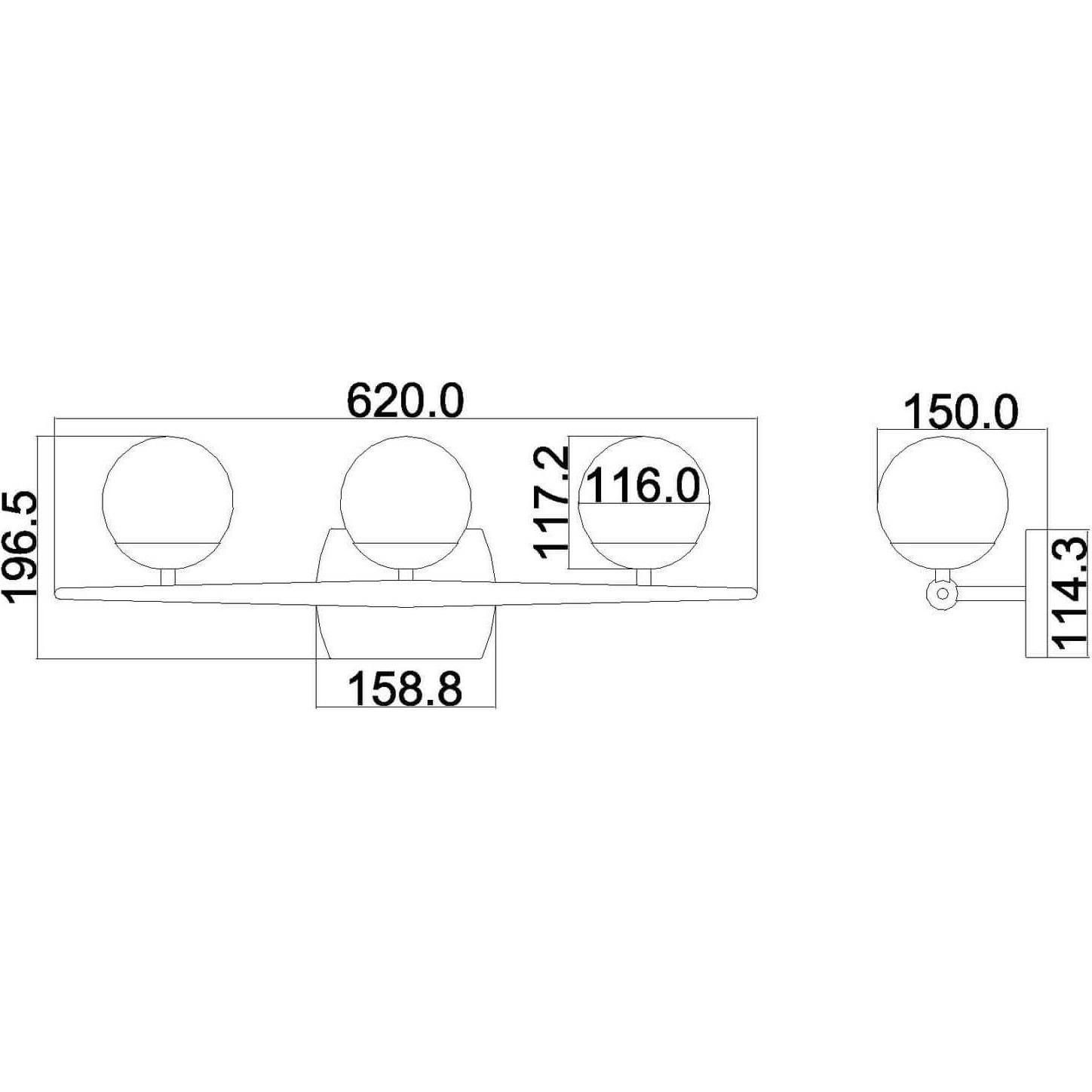 Thumbnail - Elstead Lighting, Wandleuchte + Deckenleuchte, Jasper LED Wandleuchte G9 3-fach Poliertes Chrom IP44 (960 lm, G9)