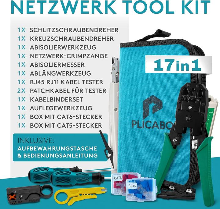Image du produit Plicabo Kit d'outils réseau professionnel (Instrument)
