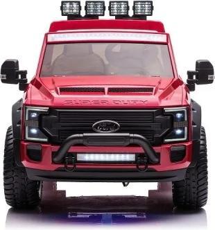 Actual product image Es-toys Elektro Kinderauto „Ford Super Duty“ – lizenziert – 24V10A – MP3 + Leder + EVA - Rot (24 V)