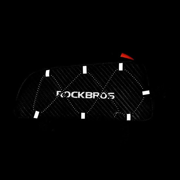 Actual product image Rockbros 039BK bicycle frame bag 1 l with braid - black (1 l, Frame bag)