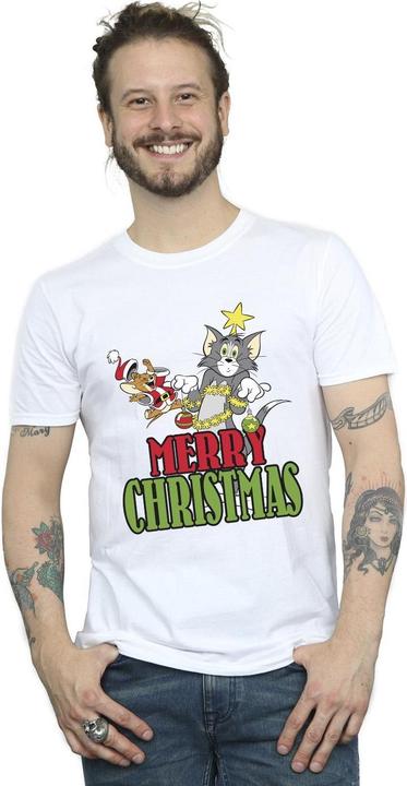 Immagine prodotto Tom & Jerry Merry Christmas Baubles Maglietta Uomo (4XL)