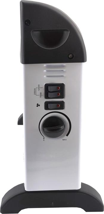 Produktbild SHE SHX SHX08TKV2000 Konvektorheizung mit Turbo-Heizlüfter 2000W, weiss/schwarz (2000 W)