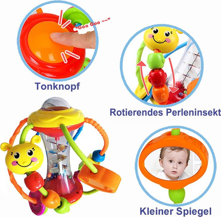 Produktbild Activity Board Babyspielzeug 6 Monate Rassel Baby Motorik Ball greifen Ball, greifen, schütteln & krabbeln
