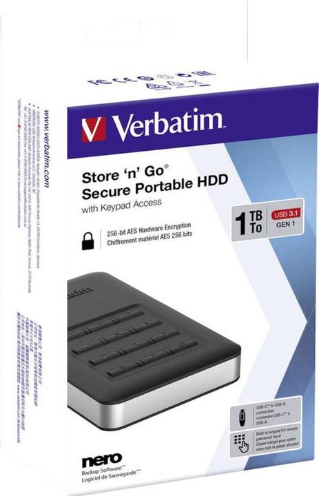 Produktbild Verbatim Store ‘n’ Go Secure (1 TB)