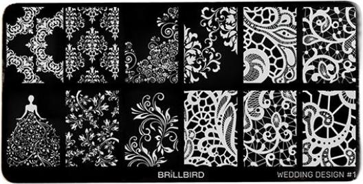 BrillBird Stempel Palette Wedding design 1 (Nagellacktrockner)