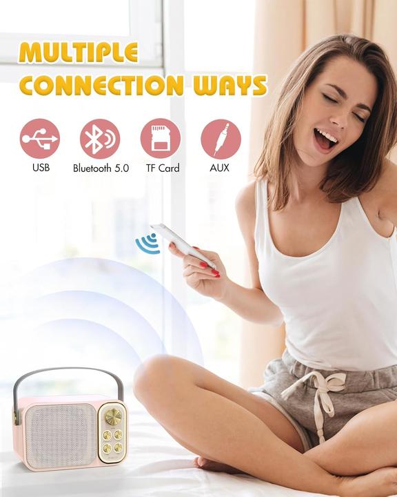 Produktbild Bescost Karaoke Maschine mit 2 Mikrofonen