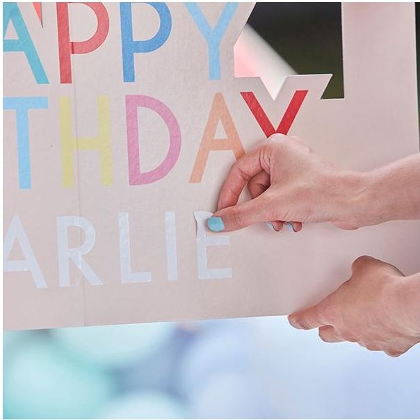 Immagine prodotto Ginger Ray Cornice per foto multicolore di Buon Compleanno da disegnare da soli