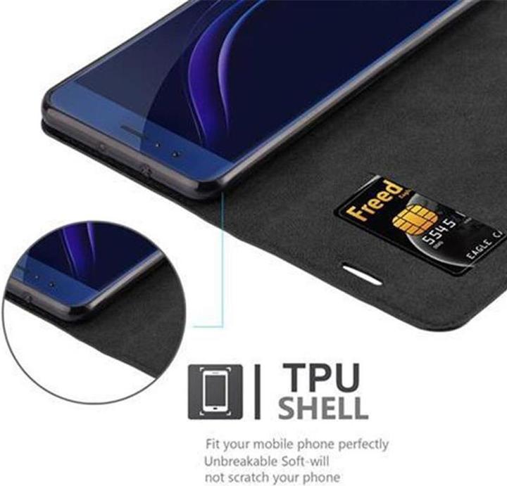 Actual product image Cadorabo Book Invisible Magnet Cover (Honor 8)