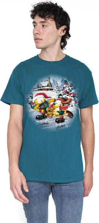 Actual product image Garfield Mens Ice Skating T-Shirt (XXL)