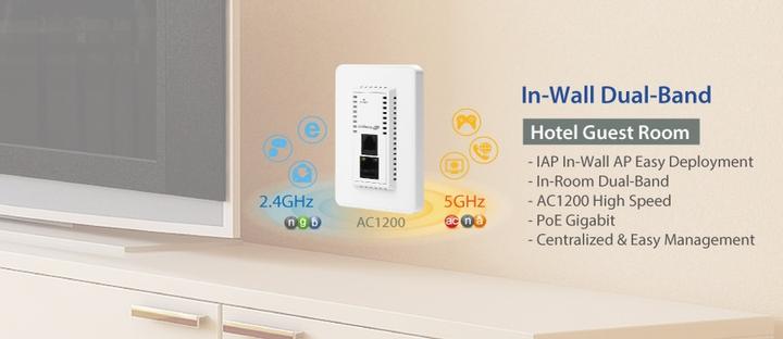 Image du produit Edimax Pro IAP1200 : Point d'accès InWall PoE géré (867 Mbit/s)