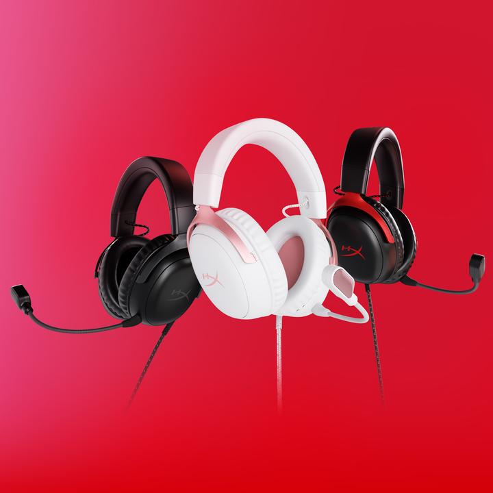 Produktbild HyperX Cloud III – Gaming-Headset (Weiss/Rosa) (Kabelgebunden)