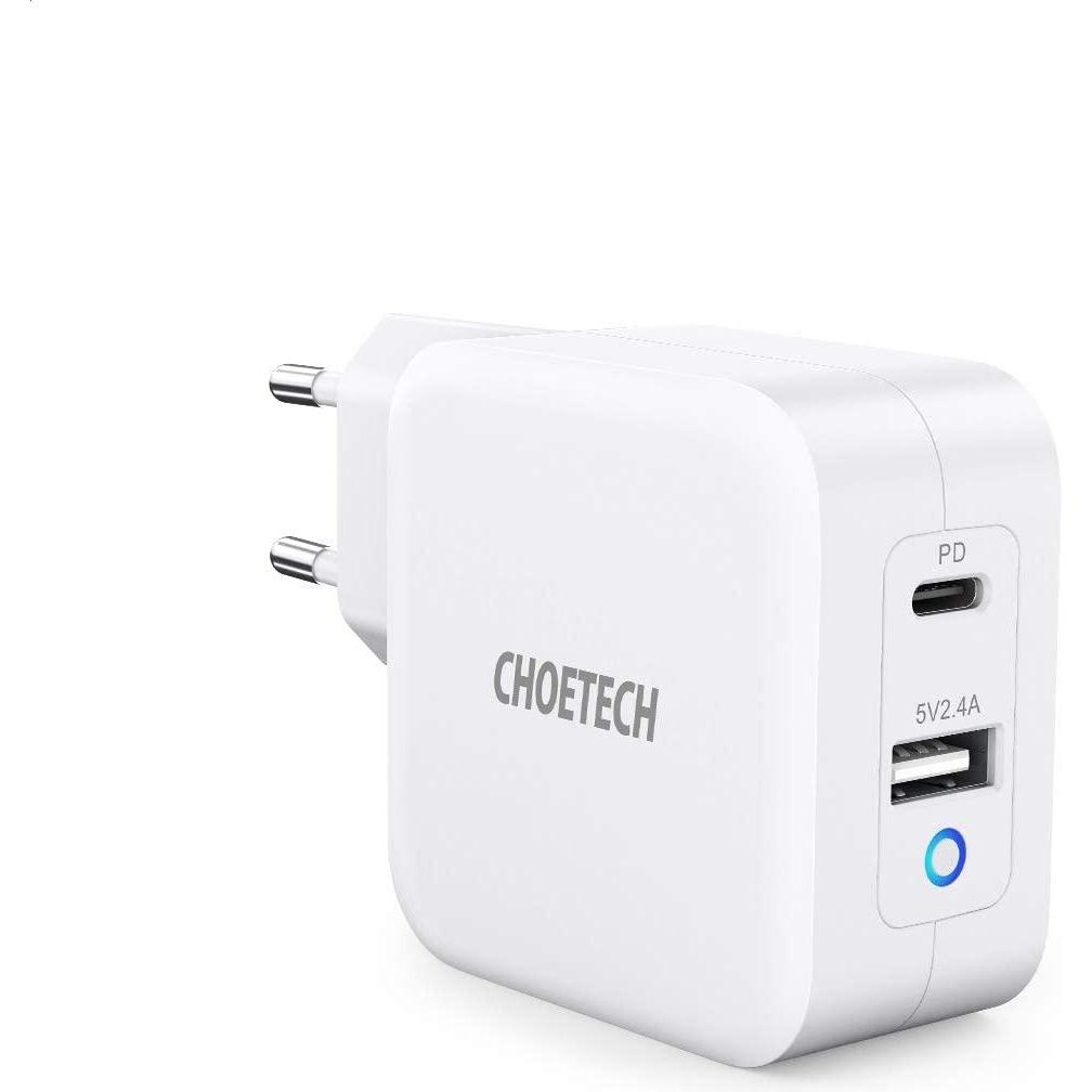 Choetech Fast Charger (65 W), USB Ladegerät, Weiss