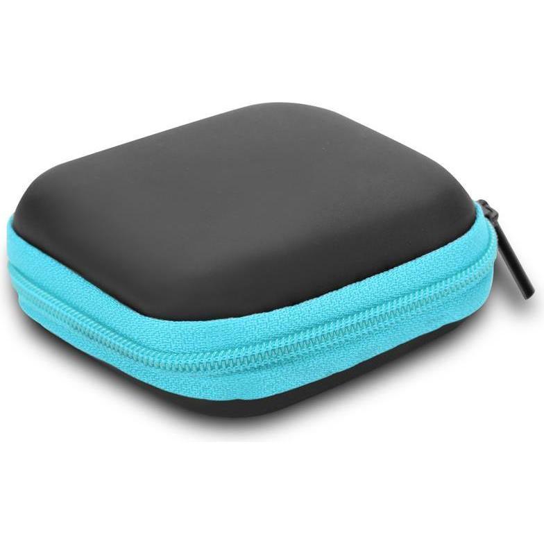 Thumbnail - Cadorabo Eckige Kopfhörerbox (Kopfhörer Tasche), Kopfhörertasche + Schutzhülle, Blau