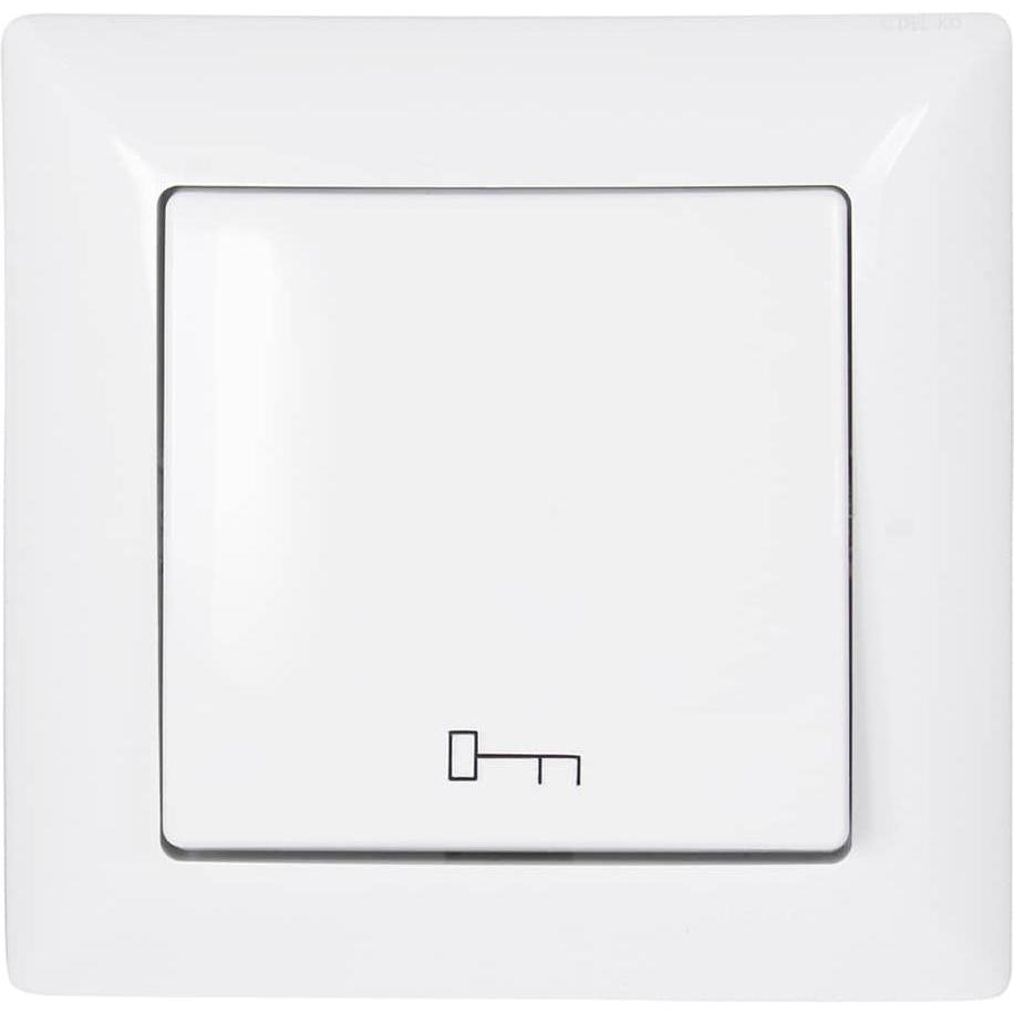 Gunsan Chiave a pulsante da incasso Visage Bianco, Pulsante + Interruttore, Bianco