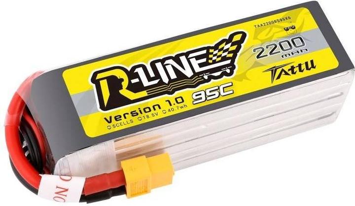 Produktbild Tattu Akumulator R-Line 2200mAh 18.5V 95C 5S1P XT60 (18.50 V, 2200 mAh)