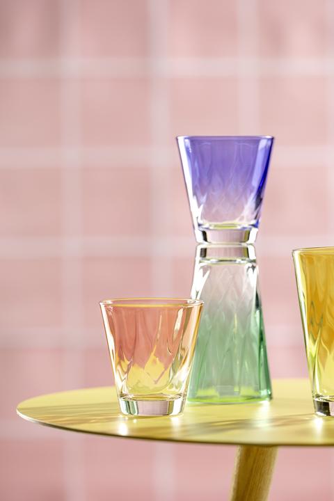 Immagine prodotto Leonardo Bicchiere Twist 215 ml, 4 pezzi, rosso, vetro (0.22 l, 1x)