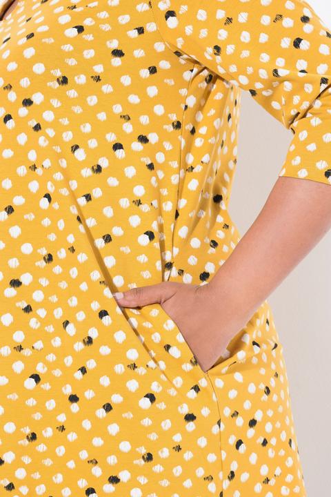 Produktbild Ulla Popken Longshirt, Punkte, A-Linie, Rundhals, 3/4-Arm (58)
