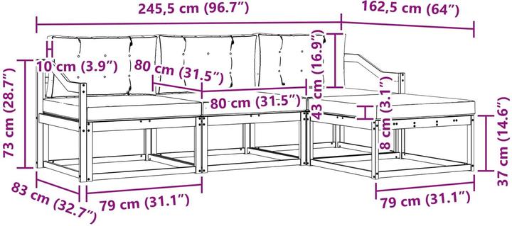 Produktbild vidaXL Outdoor-Sofa
