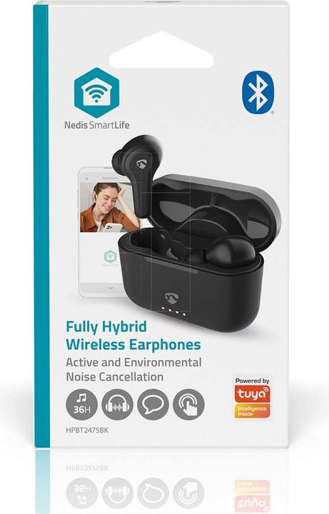 Produktbild Nedis Wireless Earphones - Black (ANC, 36 h, Kabellos)
