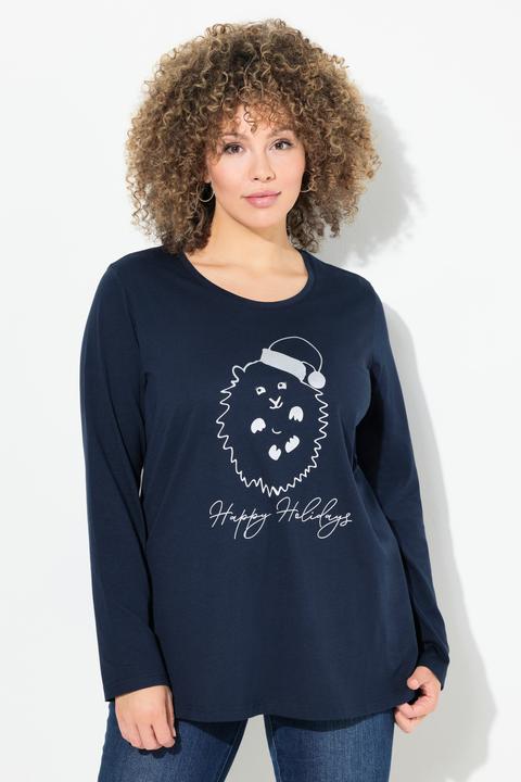 Produktbild Ulla Popken Weihnachtsshirt, Classic, Rundhals, Langarm (42, 44)