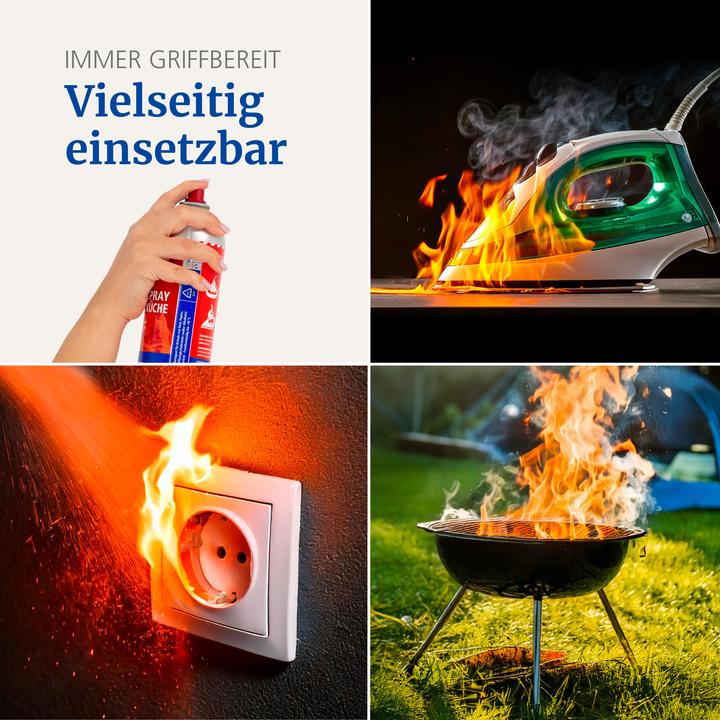 Produktbild Hekatron 31-6900086-01-XX Universal Löschspray gegen Entstehungsbrände – Brandschutz für Haushalt, A (A)