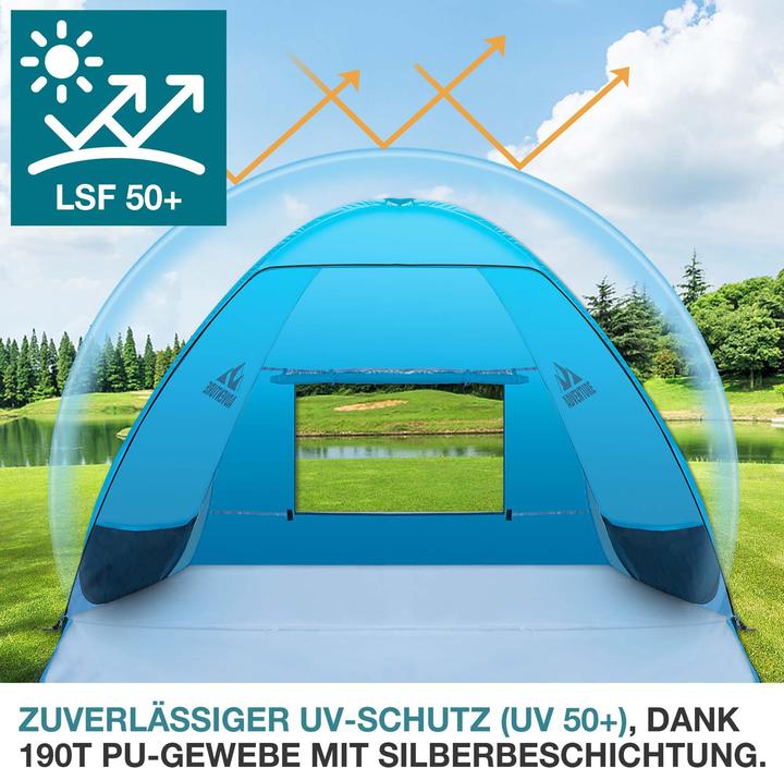 Produktbild Jamb Pop-Up Strandmuschel (Strandzelt + Strandmuschel, 3 kg, 3 Personen)