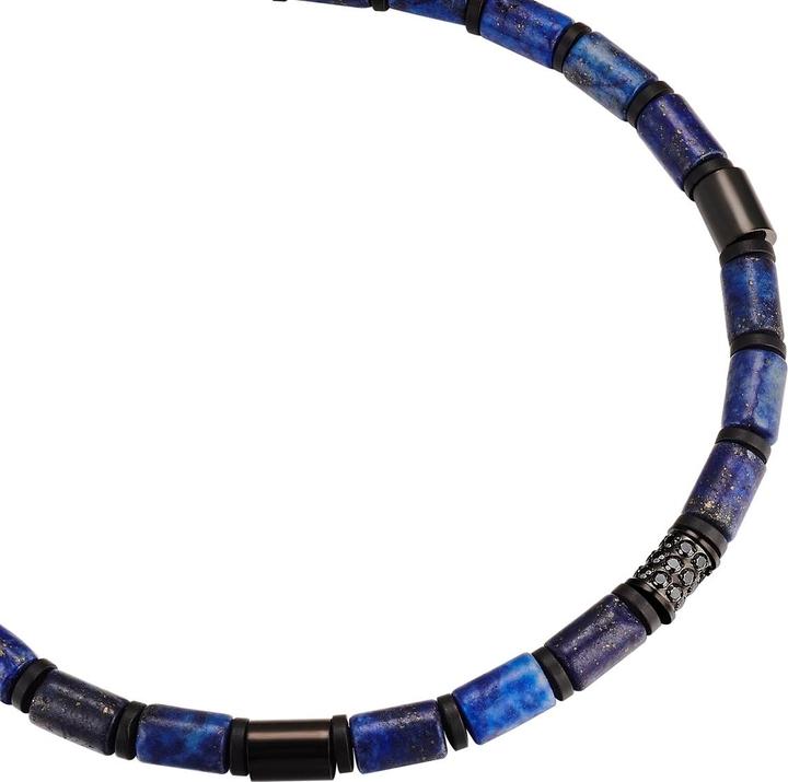 Produktbild True Rebels Herren Armband - 39026 (Edelstahl, Hämatit, Lapislazuli, Zirkonia)