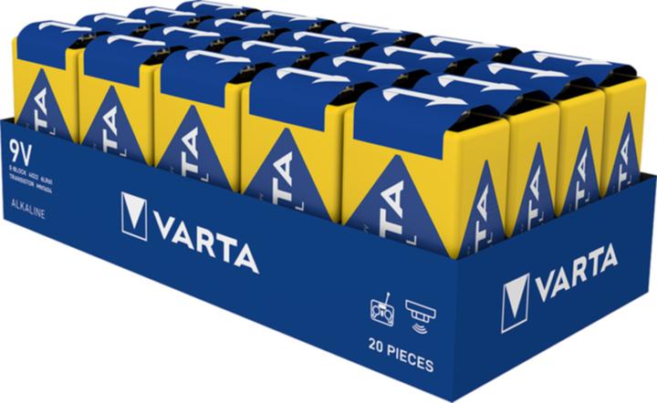 Image du produit Varta Industrie (20 pcs, 9V Block, 580 mAh)